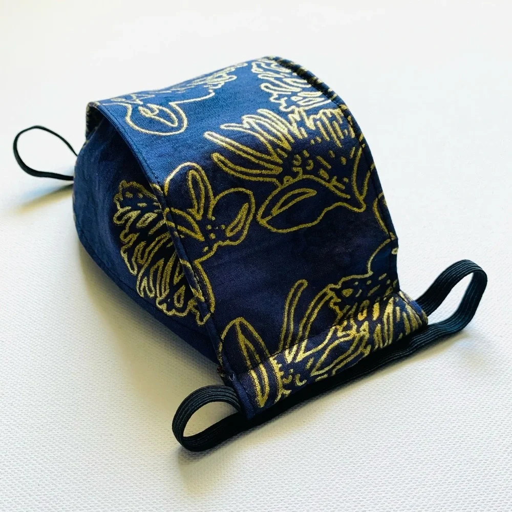 NEW Handmade Batik Midnight Print 3D Mask